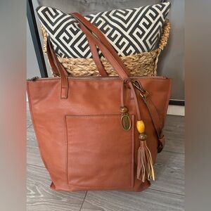 Brown Leather Tote Bag